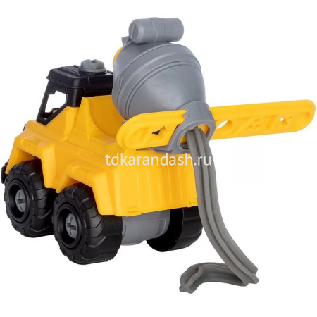 Набор д/лепки из теста 6 цветов 30гр. "Бетономешалка" (машинка-конструктор, 2 фильеры, отвертка) TA2 от магазина "Карандаш"