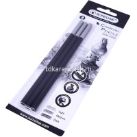 Карандаши угольные 3шт мягкие, в блистере 43704 от магазина "Карандаш"