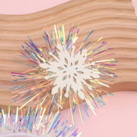 Ободок Снежинки с фольгой 20х21см белый Y10648-24 от магазина "Карандаш"