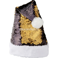 Колпак Деда Мороза с пайетками, золото Y10021-24 от магазина "Карандаш"