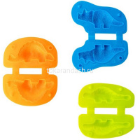 Набор д/лепки из теста 5 цветов 50гр. "Динозавры" (3 формочки, вкладыш, стек) TA2038 от магазина "Карандаш"