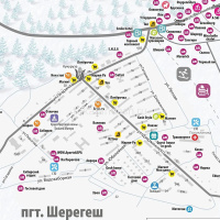 Карта "Шерегеш. Горная Шория" складная 67,5х48,5см односторонняя от магазина "Карандаш"