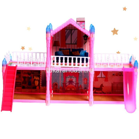 Вилла для куклы 115 деталей, с куклой и питомцами, пластик 30х23х8см (свет) LT265310/556-60 от магазина "Карандаш"