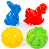 Формочки 2шт. + формочки (заяц+лошадка) пластик 2089 от магазина "Карандаш"