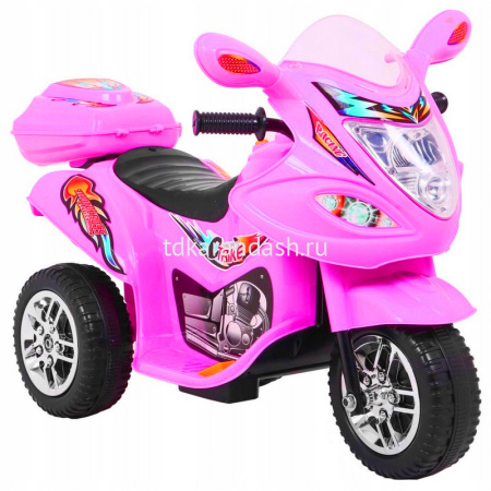 Электромобиль "Мотоцикл" розовый 12V, музыка, свет Y1989-14