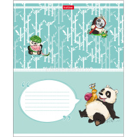 Тетрадь А5 24л клетка "Приключения маленькой панды" на скобе 5 дизайнов 24Т5В1/057252 от магазина "Карандаш"