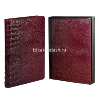 Ежедневник недатированный А5+ "Escalada" 320стр., бордовый, искус.кожа "Аллигатор" в коробке 67179 от магазина "Карандаш"