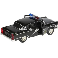 Машина "ГАЗ Чайка милиция" черная, инерционная, металл 11,5см (открывающиеся двери) X600-H09082-R от магазина "Карандаш"