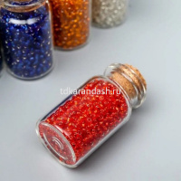 Набор бисера 2мм 12 цветов прозрачный с серебристым отверстием SGB №2 от магазина "Карандаш"