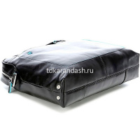 Сумка "Blue Square" 39х27х9см, 1 отделение, черная, натуральная кожа CA3335B2/N от магазина "Карандаш"