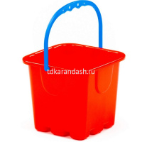 Ведро "Крепость" малое 10х10х9см пластик, 2 цвета 3287 от магазина "Карандаш"