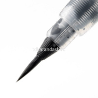 Кисть для калиграфии "Brush Pen" черные чернила, тонкая, в блистере XFP5F от магазина "Карандаш"