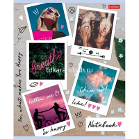 Тетрадь А5 48л клетка "Полароид" на скобе выборочный лак 5 дизайнов 48Т5вмВ1/078396 от магазина "Карандаш"