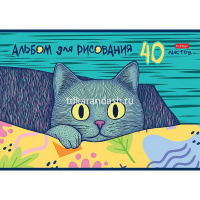 Альбом для рисования А4 40л "Котофей" на скобе 5 дизайнов 091512 от магазина "Карандаш"