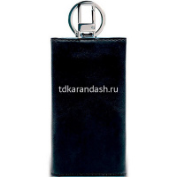 Ключница "Blue Squar" 12х6х2см черная, натуральная кожа, 2 кнопки PC1397B2/N от магазина "Карандаш"