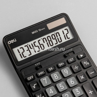 Калькулятор 12 разрядов "Askend" 176х130х28мм черный EM333 от магазина "Карандаш"