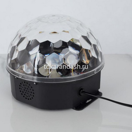 Диско Шар 18х14см музыкальный, черный (USB, Bluetooth) 2021-32 от магазина "Карандаш"