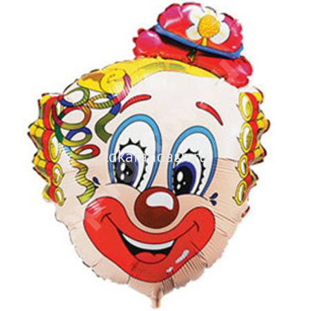 Шар возд.фигурный Голова клоуна Цветок И36 75см X 56см фольга 901540B V