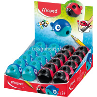 Точилка 1 отв. "Croc Croc Easy" с контейнером, пластик, 2 вида 018113 от магазина "Карандаш"