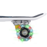 Скейтборд 56х14см, пластик, 4 колеса PU d=5,8см светятся, с ручкой U040855Y от магазина "Карандаш"