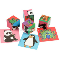 Умные кубики 4шт. "В зоопарке" 978-5-8112-8016-2 от магазина "Карандаш"