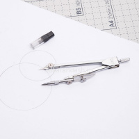 Циркуль "Deli" + набор грифелей, металл, в футляре Е8601 от магазина "Карандаш"