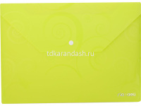 Папка-конверт на кнопке А4 0,18мм "Deco" 5 цветов E39640 от магазина "Карандаш"