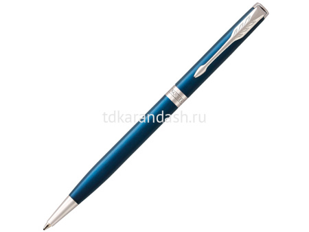 Ручка РШ "Parker Sonnet Slim Subtle Blue Lacquer CT" M черная 1945365