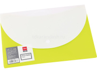 Папка-конверт на кнопке А4 0,18мм, c карманом, 5 цветов Е38977 от магазина "Карандаш"