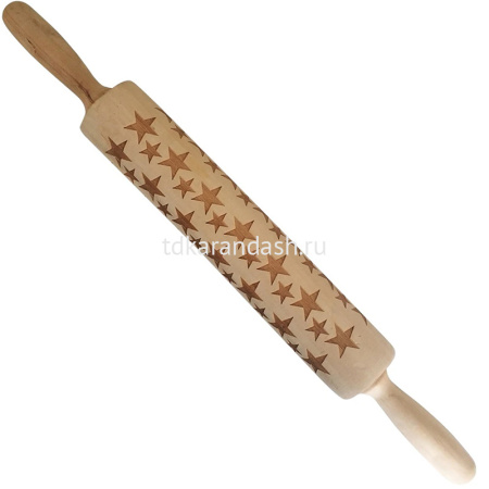 Скалка для лепки с узором 35х17х5см "Ассорти" дерево Y8843-19 от магазина "Карандаш"