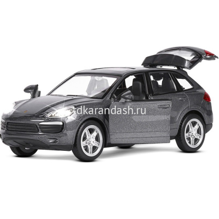 Машина "Porsche Cayenne S" серая, инерционная, металл 17,5см (свет, звук, откр.двери) JB1251140 от магазина "Карандаш"