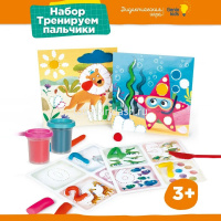 Набор д/лепки из теста 6 цветов 50гр. "Тренируем пальчики" (12 карточек, стек) TA2020 от магазина "Карандаш"