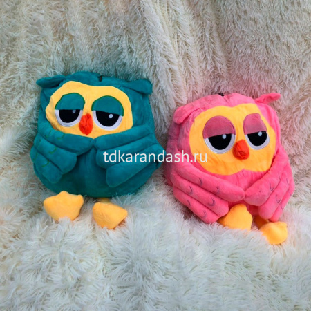 Совенок 27х30см с пледом 3 цвета XM24915 от магазина "Карандаш"