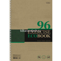 Тетрадь А4 96л клетка "Экобук" жесткая подложка на гребне крафт 4 дизайна 066130 от магазина "Карандаш"