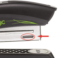 Степлер №24/6,26/6 15л "Greenlogic Half Strip" глубина 28мм, со встроенным антистеплером, черный от магазина "Карандаш"