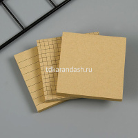 Клейкая бумага 76х76мм 80л крафт для заметок, 4 вида линовки VS195832 от магазина "Карандаш"