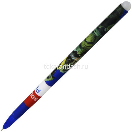 Ручка гелевая пиши-стирай "Солдаты" 0,5 синяя, ассорти BK2390/QX1879