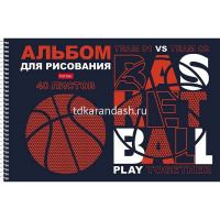 Альбом для рисования А4 40л "В движении" на спирали, перфорация на отрыв, 3D лак, 4 дизайна 079779 от магазина "Карандаш"