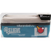 Пенал "Believe" 20,5х9х6см, прямоугольный, 1 отделение, 1 карман, текстиль, с ручкой, серо-бирюзовый от магазина "Карандаш"