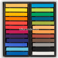 Пастель 24 цвета мягкая, прямоугольная, картон VAFP-24 от магазина "Карандаш"