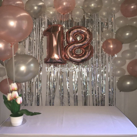 Занавес высота 2м, длина 1м, серебро, фольга Y9831-24 от магазина "Карандаш"