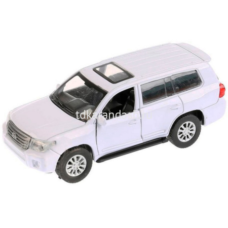 Машина "Toyota Land Cruiser" белая, инерционная, металл 12см (открывающиеся двери) CRUISER-WT от магазина "Карандаш"