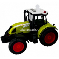 Трактор с прицепом "Ферма" инерционный на батарейках, пластик 37х12х9см (свет, звук) WY900H от магазина "Карандаш"
