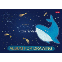 Альбом для рисования А4 32л "Приходи считать звезды" на скобе 3D фольга 5 дизайнов 067297 от магазина "Карандаш"