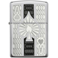 Зажигалка "Ace" 38x13x57мм латунь/сталь, серебристая, глянцевая 24196/34008 от магазина "Карандаш"