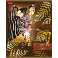 Тетрадь А5 48л клетка "Дикий мир" на скобе 3D фольга матовая ламинация 5 дизайнов 061153 от магазина "Карандаш"