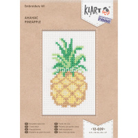 Набор для вышивания "Ананас" 6,5х10см (канва, нитки, игла, схема) 12-039 от магазина "Карандаш"
