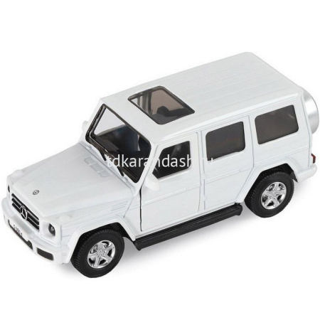 Машина "Mercedes-Benz G350d" белая, инерционная, металл 17,5см (свет, звук, откр.двери) JB1200182 от магазина "Карандаш"