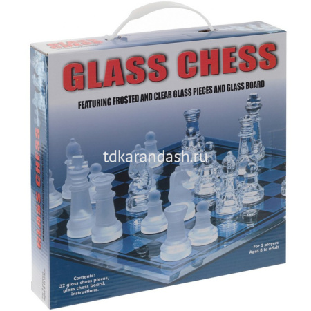 Игра настольная "Шахматы" 38х38х5,5см стекло 241728
