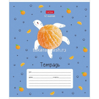 Тетрадь А5 12л клетка "FoodZoo" на скобе тиснение 5 дизайнов 080082 от магазина "Карандаш"